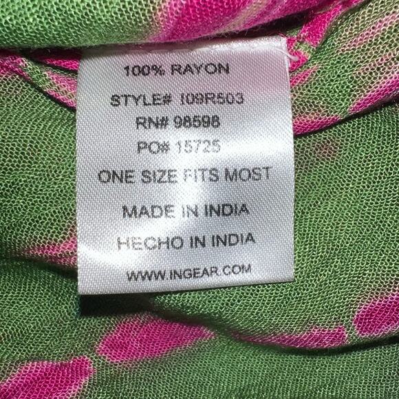 In Gear Resort tie-dye asymmetric embroidered sleeveless bohemian midi dress OS - Picture 7 of 11